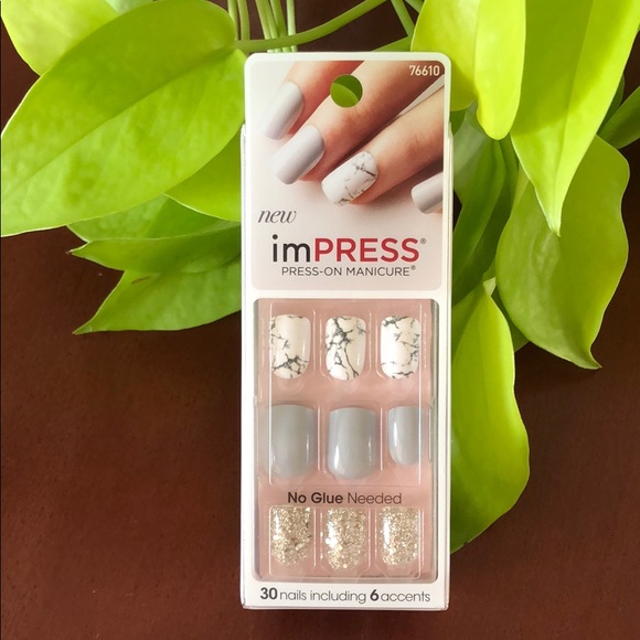 Impress Makeup 2019 Kiss Nails Yeah Boy Grey Marble Poshmark